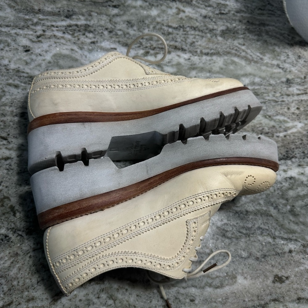 The Office of Angela Scott Miss Lucy Derby Cream Oxfords Platform Size 37 EUC - Picture 5 of 8